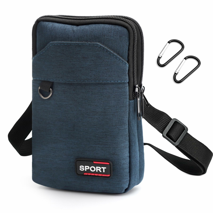 7-Zoll Handytasche Zum Umhängen 3-Lagen Taschen Handy Tasche Zum Umhängen, Herren Handtaschen kleine Umhängetasche Herren mit Abnehmbaren und Verstellbaren Schultergurten für Wandern Sport Angebot bei HelloDeals