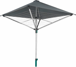 Leifheit Wäschespinne LinoProtect 400 mit wasserdichtem Dach, Wäscheschirm verlängert die Outdoor-Trockensaison, Wäscheständer aus Aluminium inkl. Bodenhülse LinoProtect 400 mit Dach Angebot bei HelloDeals