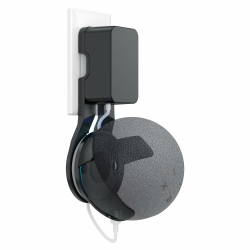 PlusAcc Steckdosenhalterung für Echo Dot 5. Generation - Wandhalterung Halterung Keine Schrauben notwendig (Schwarz) Angebot bei HelloDeals