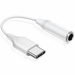 USB C auf 3,5 mm Klinke Adapter, USB C Kopfhörer Adapter, USB Typ C auf Aux Audio Adapter Kompatibel mit Samsung Galaxy S23 S22 S21 S20 Note20 A73 A53 A33, Google Pixel und Mehr, Weiß Angebot bei HelloDeals