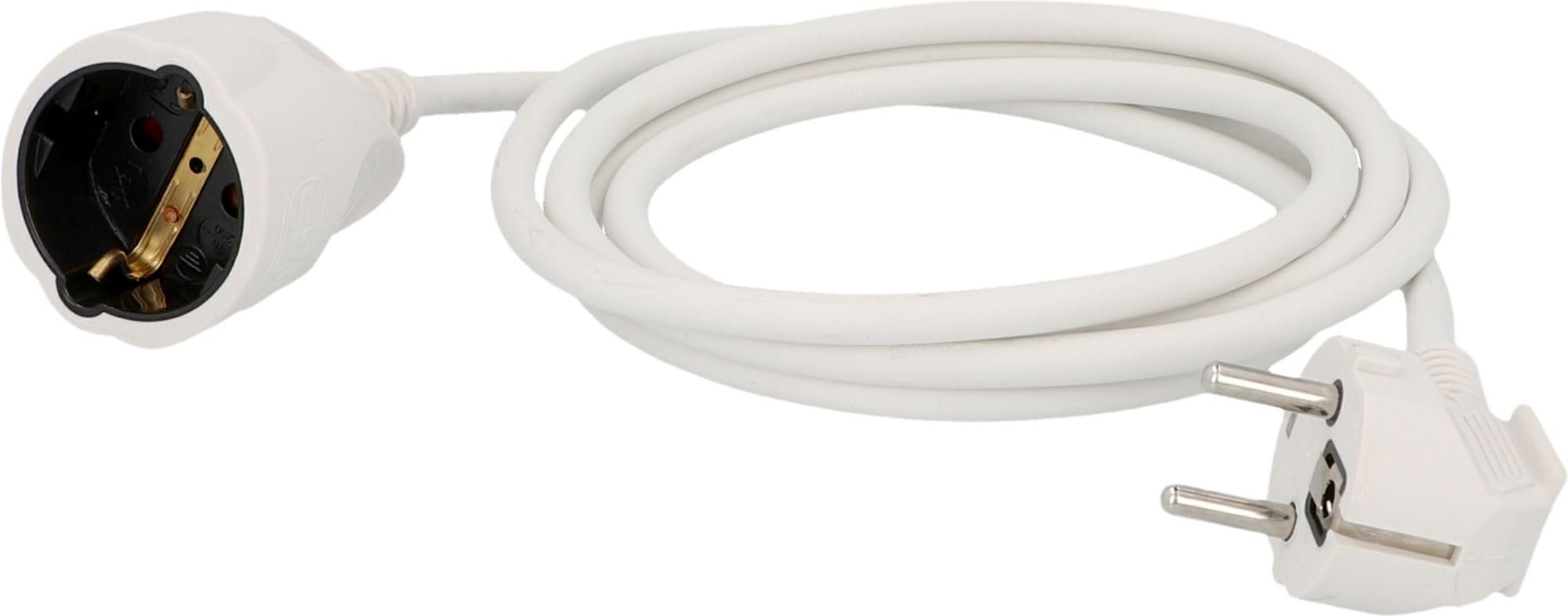 UNITEC Schuko-Verlängerung, H05VV-F3G 1,5mm², IP20, 2 m, weiß Angebot bei HelloDeals