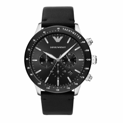 Emporio Armani Uhr für Herren , QuarzChronographenwerk, 43mm MultiEdelstahlgehäuse mit Lederarmband, AR11243 Angebot bei HelloDeals