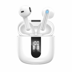 Kopfhörer Kabellos Bluetooth 5.4, In Ear mit 6 ENC Mikrofon Bluetooth Kopfhörer, 60 Std Stereo Kabellose Kopfhörer Noise Cancelling Earbuds, USB-C, IP5 Wasserdicht Ohrhörer (Elfenbein) Weiß Elfenbein Angebot bei HelloDeals