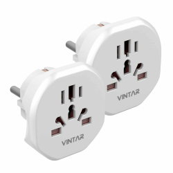 VINTAR 2 PC Reisestecker auf Deutsche Bodensteckdose, zum Anschluss Ausländischer Geräte, wie UK, USA, China, Italien, Schweiz etc. Universal Adapter, Reiseadapter, Steckdosenadapter, Weiß stecker Angebot bei HelloDeals