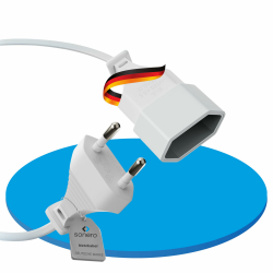 sonero Stromkabel Netzkabel Verlängerungskabel, 2,0m, Eurostecker Flachstecker Typ C Netzstecker auf Euro Buchse, Strom Verlängerung Netzkabel für TV, Spielekonsole, Haushaltsgeräte, Weiß 2,00m Angebot bei HelloDeals