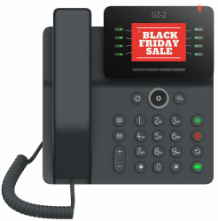 GEQUDIO IP Telefon GZ-2 mit Netzteil - Fritzbox, Telekom kompatibel - Freisprechen & Farbdisplay - Anleitung für FritzBox, Sipgate, Telekom Digitalisierungsbox, easybell (ohne WLAN) GZ-2: ohne WLAN/Bluetooth Angebot bei HelloDeals