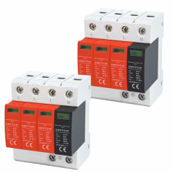 Überspannungsschutz, Überspannungsableiter Typ 1+ Typ 2, Typ(B+C) 4-Polig,Überspannungsschutz, Maximaler Ableitstrom von 50 Ka-2PCS Angebot bei HelloDeals