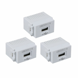 USB Stromversorgungsmodul 3 Stück, USB Unterputz Netzteil: 220V-Steckdose auf 5V-Transformator, 2.1A USB-Ladesteckdose Schaltadapter für USB-Geräte Smartphones Angebot bei HelloDeals