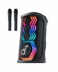 soundcore Rave 3S Partybox mit KI-Karaoke, Party-Lautsprecher mit 2 kabellosen Mikros, 200W Sound, KI-Gesangsentfernung, Lichtshow, Auracast, 12h Spielzeit, Bluetooth Lautsprecher für innen & außen Angebot bei HelloDeals