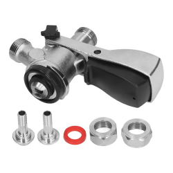 Kegverschluss Zapfkopf, D Typ Kombi Keg Flachkeg, G5/8 Gewinde Bierfass Kupplung Edelstahl Fassbierspender Fassbier Fasshähne Bierzapfhahn Koppler mit Unterlegscheibe Düse und für Heimbrausystem Angebot bei HelloDeals