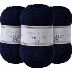 Utopia Crafts DK Double Knitting Yarn 3x 100g (Navy Blue) Angebot bei HelloDeals