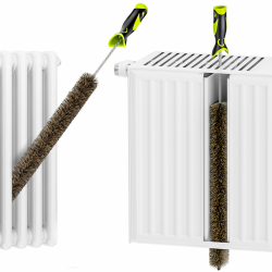 Heizkörperbürste 81cm Wildschweinborsten Heizungsbürste Lange Flexible Heizkörperbürste mit gedrehtem Draht &Silikonschutzschlauch, Ideal für die Reinigung von Flachheizkörper Angebot bei HelloDeals