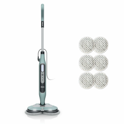 Shark Dampfreiniger Mop, automatisch, mit Steam Blaster und 6 Schmutzfänger-Pads, 3 Dampffunktionen, Flecken- und Schmutzentfernung, für alle versiegelten Hartböden, 8 m Kabel, Salbei-Grün, S8201EUCP Steam Blaster Automatic Angebot bei HelloDeals