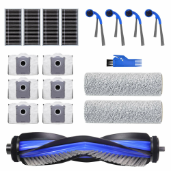 VIEWALL Zubehör für ECOVACS DEEBOT T80 Omni Staubsauger,1 Hauptbürste, 2 Rolle Wischtücher,4 Seitenbürsten,4 HEPA-Filter,6 Staubbeutel,1 Reinigungswerkzeug T80 Zubehör Angebot bei HelloDeals