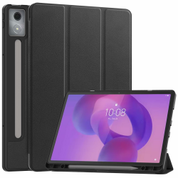 EasyAcc Hülle für Lenovo Idea Tab Pro 12.7 Zoll 2025 mit Stifthalter TB-373FU TB-375FC, Ultra Dünn mit Standfunktion Slim PU Leder Schutzhülle (Schwarz) Angebot bei HelloDeals