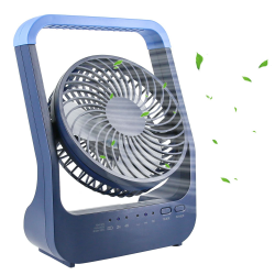 Tischventilator USB 20000mAh Mini Ventilator, Ventilator Klein Leise 3 Geschwindigkeiten 180° drehbar, Lange 200 Stunden Arbeitszeit, USB Desk Fan Einfach zu Tragen für Büro Zuhause und im Freien Blau Angebot bei HelloDeals
