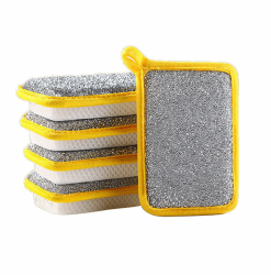 5 Stück Küchenschwämme, Doppelseitig Scrub Schwämme Wiederverwendbare Spülschwämme, Extra Saugfähige Reinigungsschwämme mit Kratzfest-Seite für Geschirrspülen & Küchenreinigung(Weiß Angebot bei HelloDeals