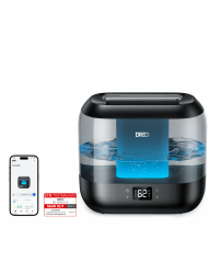 Dreo Smart Luftbefeuchter für Schlafzimmer, oben befüllbarer 4L Supergroßer Kühler Nebel Humidifier mit Öl Diffusor und Nachtlicht, 36 Stunden Laufzeit, leiser Ultraschall Luftbefeuchter Zuhause Schwarz WLAN Angebot bei HelloDeals