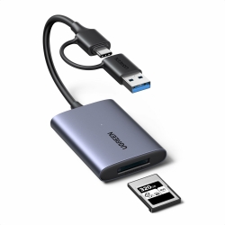 UGREEN USB-C auf CFexpress Type A Kartenleser mit USB-A & C Port, 10Gbps bis zu 1250MB/s, kompatibel mit CFexpress A Karten für 8K Video, Mac, Windows, Linux, Laptop, Tablet, Aluminiumgehäuse Angebot bei HelloDeals