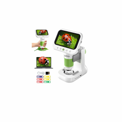 Digital Microscope for Kids, Mikroskop Handy mit 8 Einstellbaren LED Licht, Digital Mikroskop mit 4,3 IPS Bildschirm 1000X Zoom,UnterstüTzt Foto und Videofunktionen, für Geburtstagsgeschenke Weiß Angebot bei HelloDeals