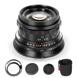 PERGEAR 35mm F1.4 Vollformat-Objektiv mit manuellem Fokus, kompatibel mit Sony E-Mount-Kameras A7RII A7RIII A7RIV A7S A7SII A7SIII A9 A7C A6400 A6000 A6600 A6100 A6500 A6300 (Black) Angebot bei HelloDeals