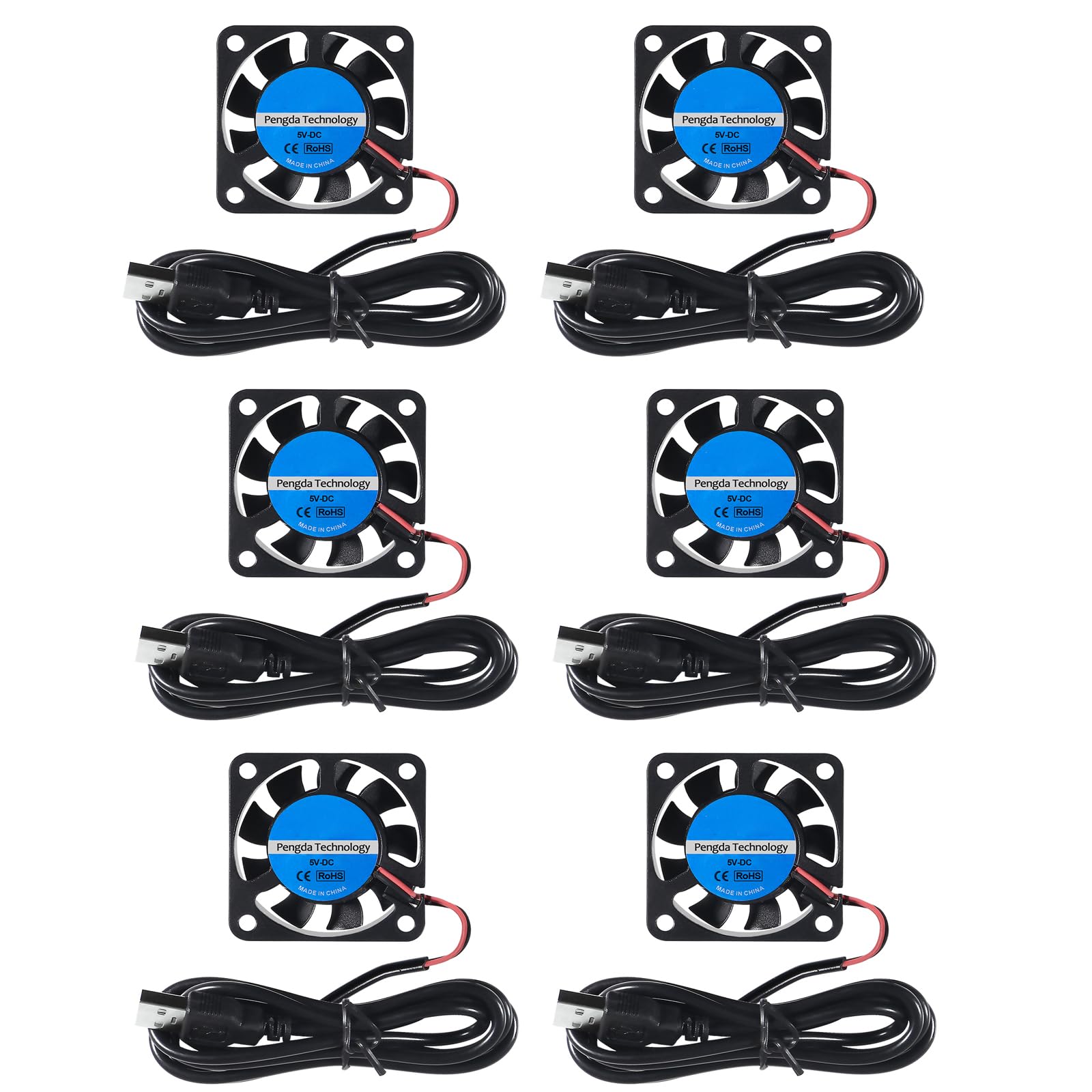 6PCS 4010 USB-Lüfter DC 5V Bürstenloser Lüfter 40 x 40 x 10 mm 3D-Drucker-Lüfter 40 mm mit USB-Computer-Lüfter CPU-Kühler 4010 fan Angebot bei HelloDeals