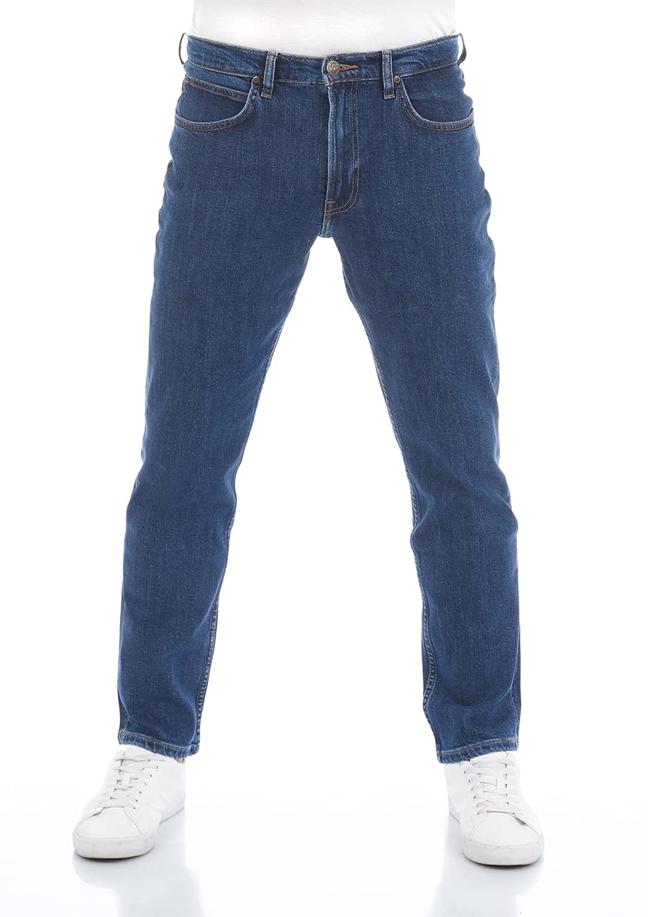 Lee Herren Jeans Brooklyn Straight 36W / 34L Dark Stonewash Angebot bei HelloDeals