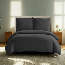 Komfortec Premium Superweiches Bettwäsche 2teilig 155x220 cm Bettbezug + 80x80 cm Kissenbezüge, gebürstet 100% Mikrofaser, Anthrazit Anthrazit 155x220 + 1x 80x80 Angebot bei HelloDeals