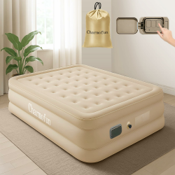 Luftmatratze 2 Personen, Luftbett 2 Personen 200 x 154 x 43cm, Luftmatratze Selbstaufblasend mit Integrierter Pumpe, Aufblasbare Matratze mit Tasche für Camping oder Heimgebrauch (Twin) Angebot bei HelloDeals