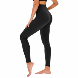 TNNZEET High Waist Leggings Damen Elastische Leggins Weiche Sporthose für Sport Gym L-XL Schwarz Angebot bei HelloDeals