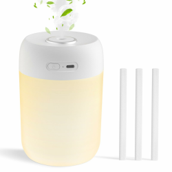 Luftbefeuchter für Schlafzimmer Pflanzen Growbox Bedroom Kinderzimmer,Klein Tisch Leise Air Humidifier,Tragbarer Ohne Kabel Mini Raumbefeuchter 650ML white Angebot bei HelloDeals