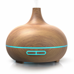 Arendo - 300ml Aroma Diffuser für Duftöle, Ultraschall Luftbefeuchter Aromatherapie Öle Diffusor, Raumbefeuchter Raumduft, Aroma Diffuser ätherische öle, Raumerfrischer, 7 LED Farben, Timer Funktion Angebot bei HelloDeals