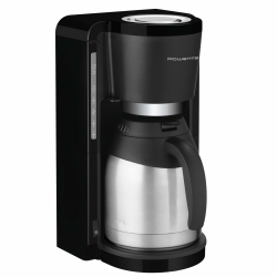 Rowenta CT3818 Filterkaffeemaschine Adagio Milano, Edelstahl- Thermokanne, 10-15 Tassen, Fassungsvermögen 1,25 L, Automatische Abschaltung, 730W-870W, 26 x 21 x 36.5 cm, Schwarz Angebot bei HelloDeals