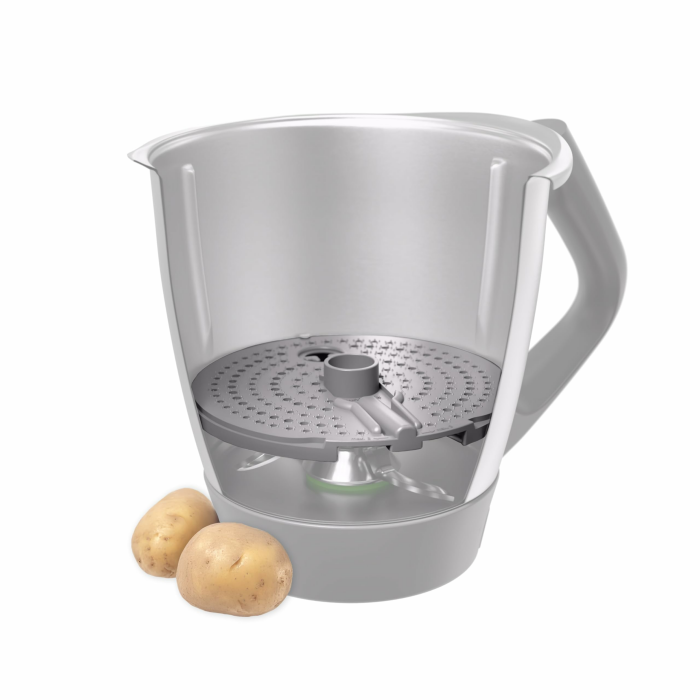 Wundermix - WunderPeeler® V2 Schäler-Aufsatz für Thermomix TM7, TM6, TM5, TM31 • Kartoffelschäler mit Kunststoff-Reibe • Schälen von Kartoffel, Karotte, Gemüse Thermomix Wunderpeeler (Inkl. Träger) - Tm Angebot bei HelloDeals