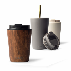 MAMEIDO Thermobecher 350 ml, dichter Kaffeebecher to go aus Edelstahl doppelwandig isoliert, auslaufsicher, Coffee to go Becher warmhaltend (Oak Wood) 350 ml Oak Wood Angebot bei HelloDeals