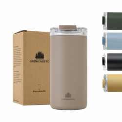 Groenenberg Thermobecher 473 ml | Kaffeebecher to go 100% Auslaufsicher | Hält mind. 4 h warm | Coffee to go Becher aus recyceltem Edelstahl (Earth) Angebot bei HelloDeals