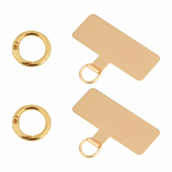2 Stück Handy Lanyard Patch, Handykette Halterung Universal Phone Tether Tabs, Handy Sicherung Patch Pads mit Metallring, Ohne Klebstoff Tragbar Handy Lanyard Patch für Handy Ersatzteil Gold Angebot bei HelloDeals