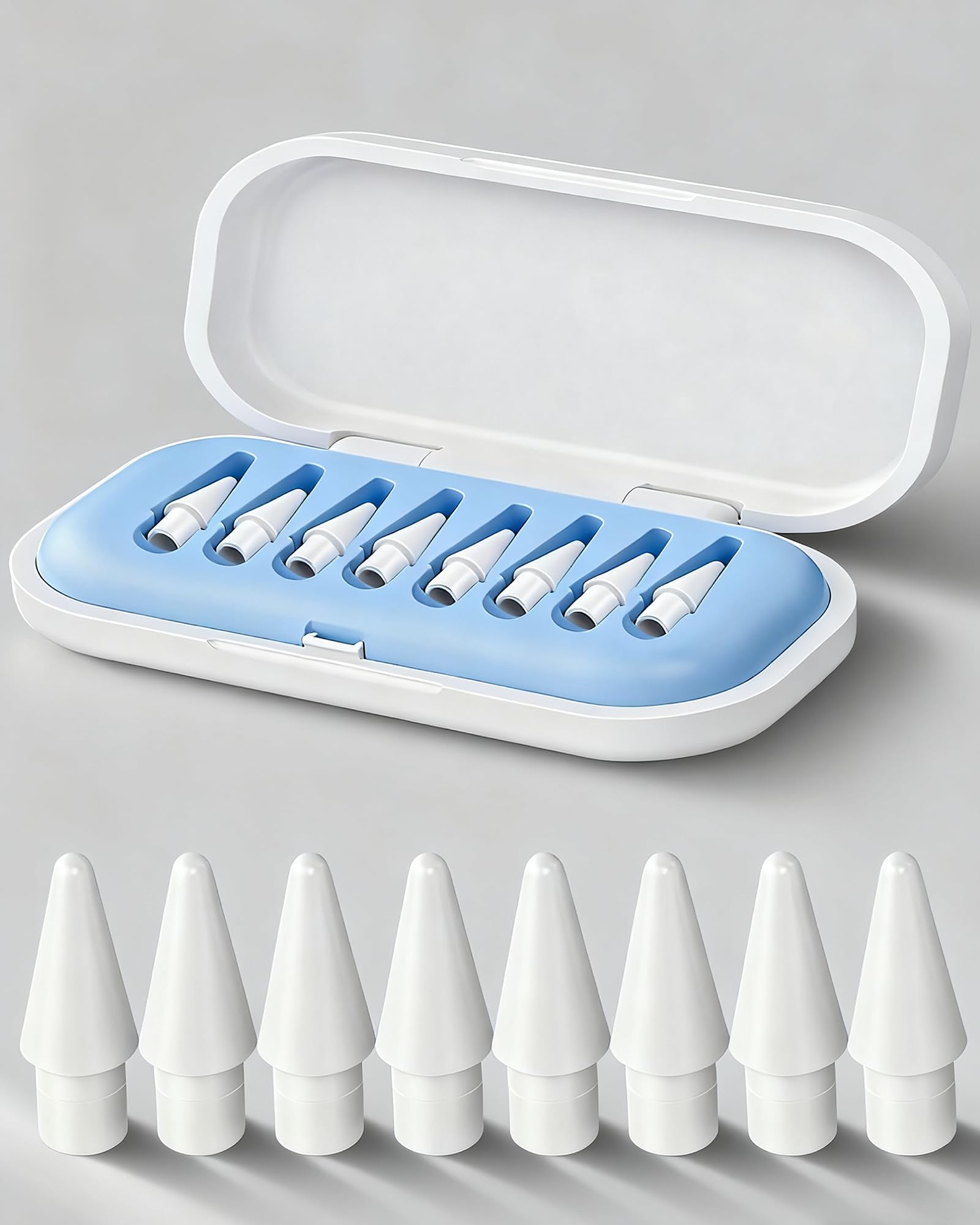 8 Stück Spitzen für Apple Pencil 2. Generation/ 1. Generation/USB C/Pro Pencil Tipps, Hochempfindliche Ersatzspitzen Spitze für Apple Pencil (Blau-8 Stück) Angebot bei HelloDeals