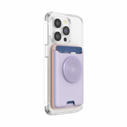 PopSockets: PopWallet für MagSafe - Mit Griff - Inklusive Adapterring für MagSafe - Schlanker, repositionierbarer Kartenhalter für Smartphones und Hüllen - SoftGoods - Lavender With Grip Lavender Angebot bei HelloDeals
