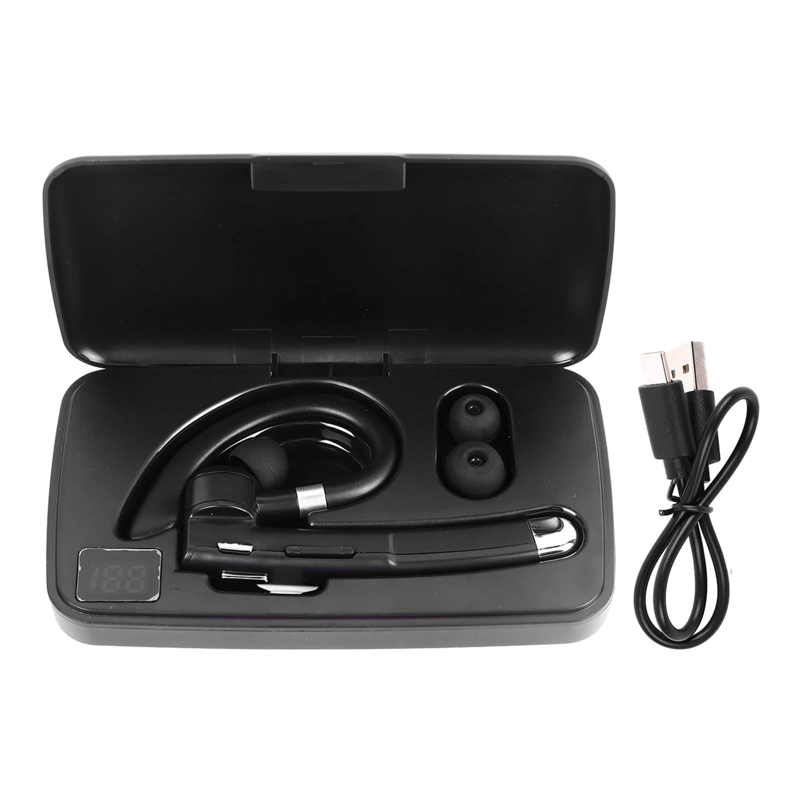 Bluetooth-Ohrhörer, Geräuschunterdrückendes Kabelloses Freisprech-Headset, Digitales Power-Display, Fahr-Headset Mit Ladeetui Zum Fahren Angebot bei HelloDeals