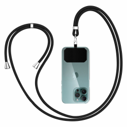 Handyband Universal zum Umhängen - Kompatibel mit jedem Handy und Smartphone, Kette zum Umhängen, Hülle mit Kordel, Handyband mit jeder Hülle kombinierbar Schwarz Angebot bei HelloDeals