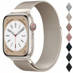 OULUOQI Ersatzarmband Kompatibel mit Apple Watch Armband 40mm 42mm 41mm 38mm 46mm 45mm 44mm Damen Herren, Einstellbar Edelstahl Metall Armbänder für iWatch Series 11 10 9 8 7 6 5 4 2 SE 3 Ultra 3 38mm/40mm/41mm/42mm(Series 11/10) Polarstern Angebot bei HelloDeals
