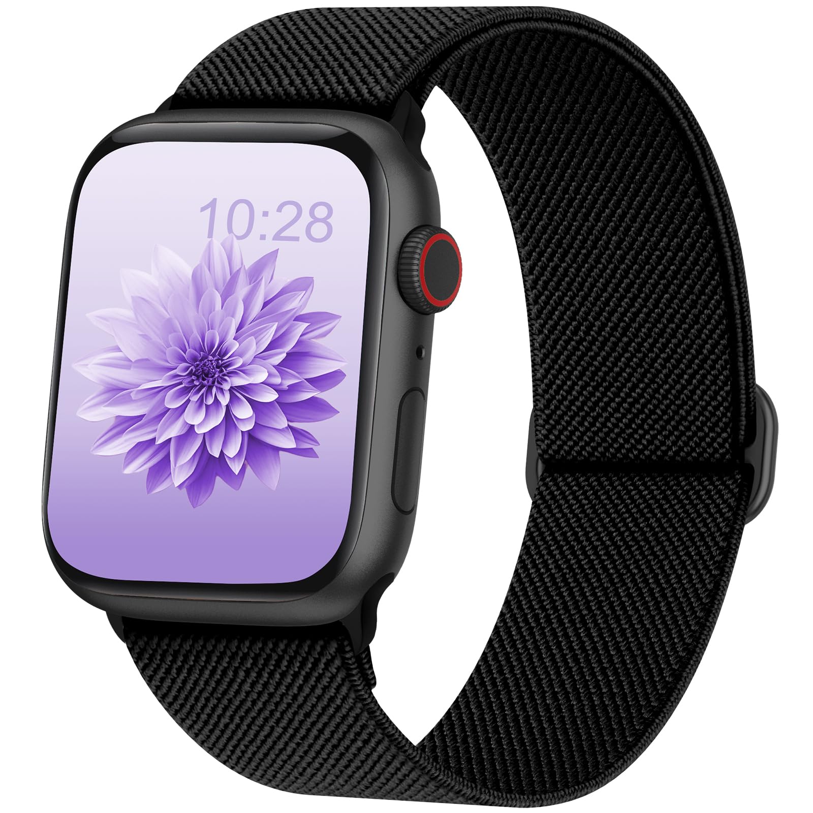 AMSKY Elastisch Solo Loop Band Kompatibel mit Apple Watch Armband 40mm 44mm 42mm 46mm 41mm 45mm 38mm 49mm Damen Herren, Textil Stoff für iWatch Armband Series 11 10 9 8 7 6 5 4, SE Ultra 3 2 1 (S11/10 42mm)+(40mm/41mm/38mm) B Schwarz Angebot bei HelloDeals