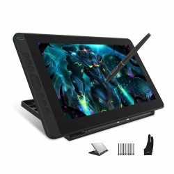 HUION Kamvas 13 Grafiktablett mit Display, 13,3 Zoll Volllaminatbildschirm Pen Display, 8 Programmierbare Drucktasten,Konnektivität mit Android, für Home-Office E-Learning,Verstellbarer Ständer, Grün Angebot bei HelloDeals