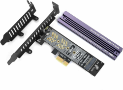 ELUTENG M.2 NVMe zu PCIe 4.0 X1 Adapter Karte, Aluminium-Kühlkörper-Lösung, M.2 SSD PCI Express NVMe Adapter Erweiterungskarte für PCIe 4.0/3.0 X1/X4/X8/X16 und 2230 2242 2260 2280 SSD Purple NVME zu PCIE X1 Angebot bei HelloDeals