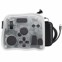 TOUR BOX Elite Plus, iPad-Zeichnen, Bluetooth-Controller für Video- und Foto- Bearbeitung, iPad/Mac/Windows-Konsole, Procreate Lightroom Photoshop LumaFusion DaVinci Programmierbares Tastaturset ElitePlus+Kabel+Tasche Angebot bei HelloDeals