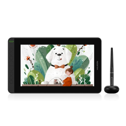 HUION Kamvas 12 Grafiktablett mit Display, 11,6 Zoll Stift-Display mit batterielosem Stift, 8 Expresstasten, verstellbarem Standfuß, Zeichentablett für Switch Spiel, ferngesteuertes Lernen, Arbeiten Angebot bei HelloDeals