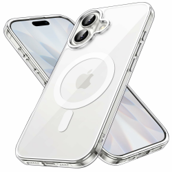 JETech Magnetisch Hülle für iPhone 17 6,3 Zoll Kompatibel mit MagSafe, Stoßfest Stoßfänger Handyhülle, Anti-Kratzer Transparent Rückseite (Durchsichtig) Angebot bei HelloDeals