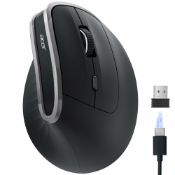 acer 2.4G Ergonomische Maus, Vertikale Optische Maus Kabellos 1600 DPI, Wiederaufladbar Wireless Mouse, Funkmaus mit USB-A Empfänger für PC und Laptops, Kompatibel mit Windows, macOS, Linux usw. Angebot bei HelloDeals