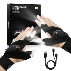 ThxToms LED Handschuhe mit Licht,Geschenke für Männer Weihnachten,Angelzubehör,Angler Geschenk,Technik Gadgets für Männer Schwarz Angebot bei HelloDeals